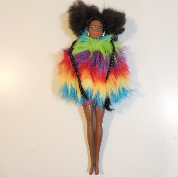 Barbie Extra Doll 2015 in Rainbow Coat - Picture 1 of 9